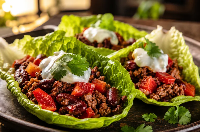 Unsuz ve Ekmeksiz Meksika Dürümü: Fit Marul Wraps Tarifi