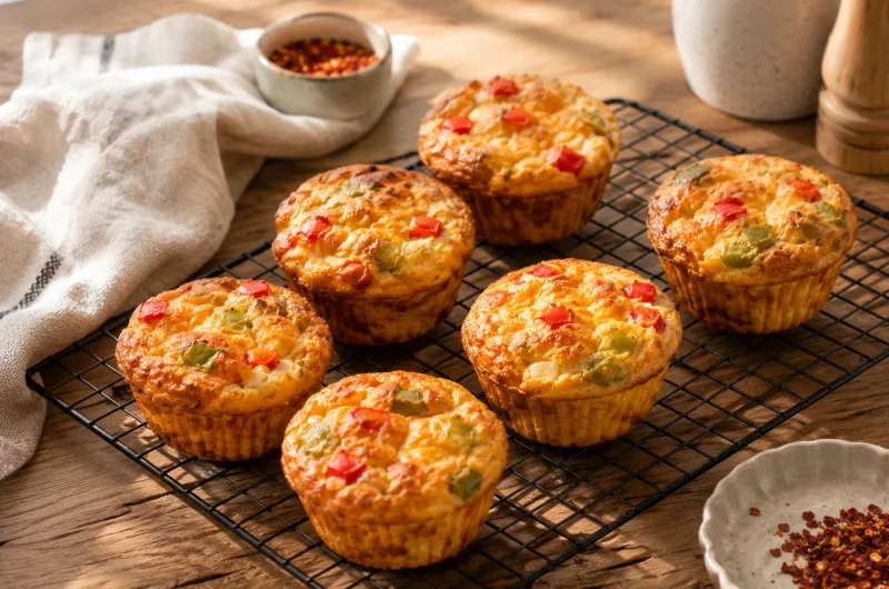 Fırında Porsiyonluk Fit Kahvaltı: Lorlu Menemen Muffin Nasıl Yapılır?