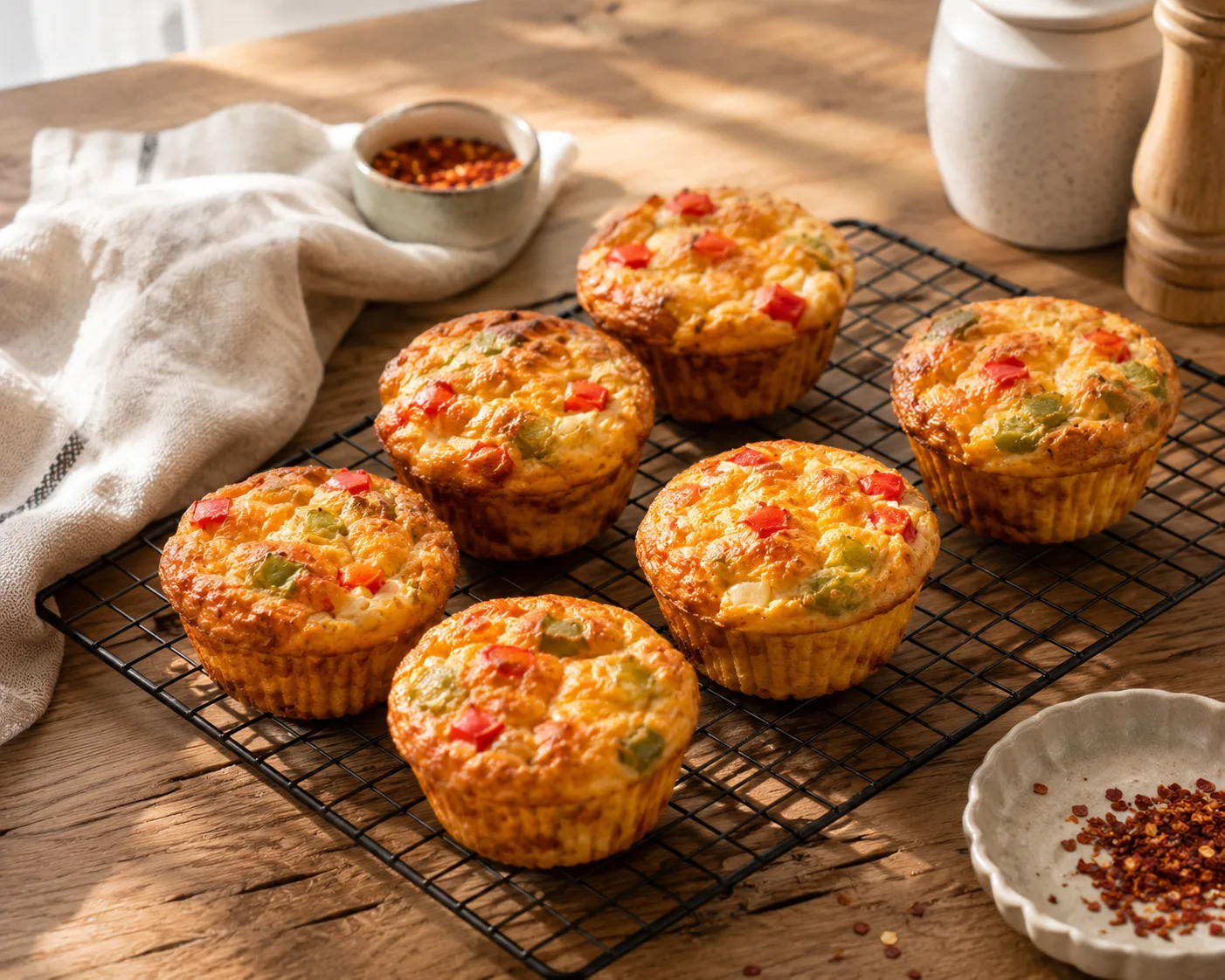 Unsuz ve Ekmeksiz Menemen Keyfi: Fit Menemen Muffins