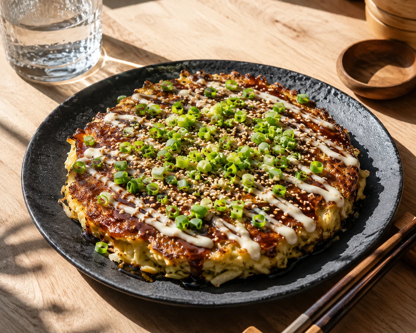 Unsuz Japon Kahvaltısı: Fit Okonomiyaki (Tuzlu Lahana Pankeki) Tarifi